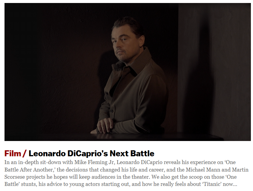 如果拒演《泰坦尼克号》？小李子首谈三十年的遗憾封面图